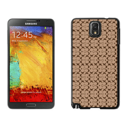 Coach Logo In Signature Camel Samsung Note 3 Cases DRV | Women - Click Image to Close